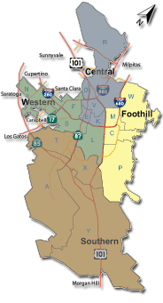 SJPD Divisions Map - foothill division