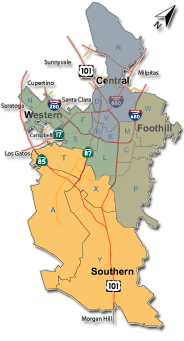 SJPD Divisions Map - southern division