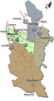 SJPD Divisions Map - western division