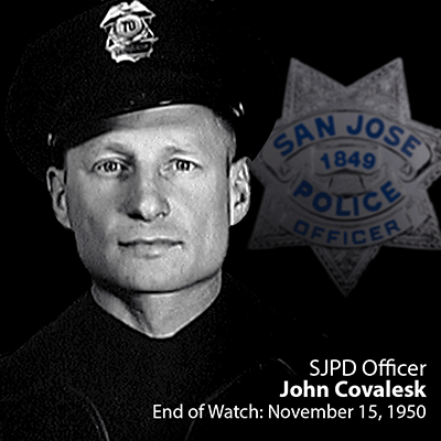 SJPD Officer John Covalesk - End of Watch: 11-15-1950