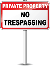 no trespassing sign