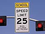 school speed limit sign