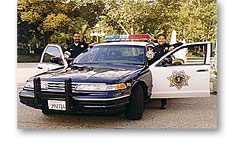 patrol car and two officers