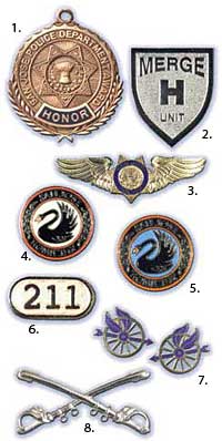 emblems and pins