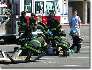 firemen around accident